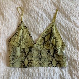 Snakeskin cropped tank